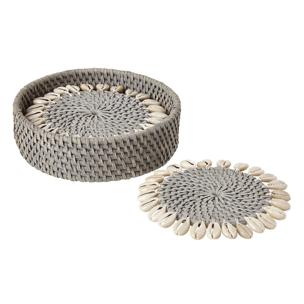 Capiz Coasters, S/4