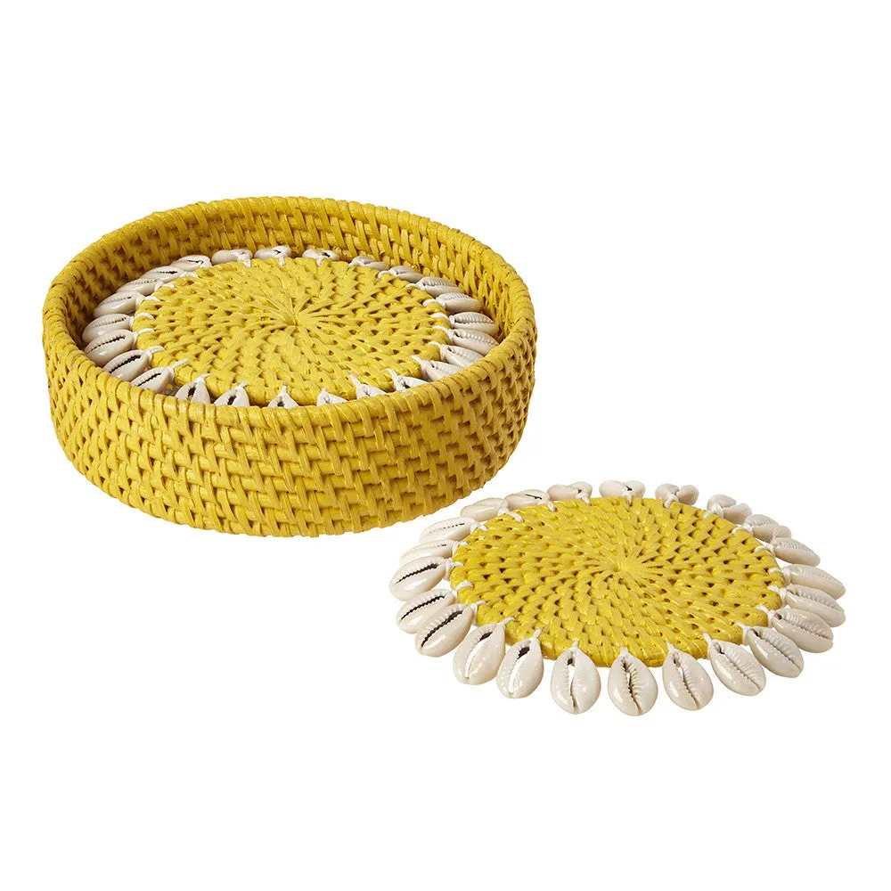 Capiz Coasters, S/4