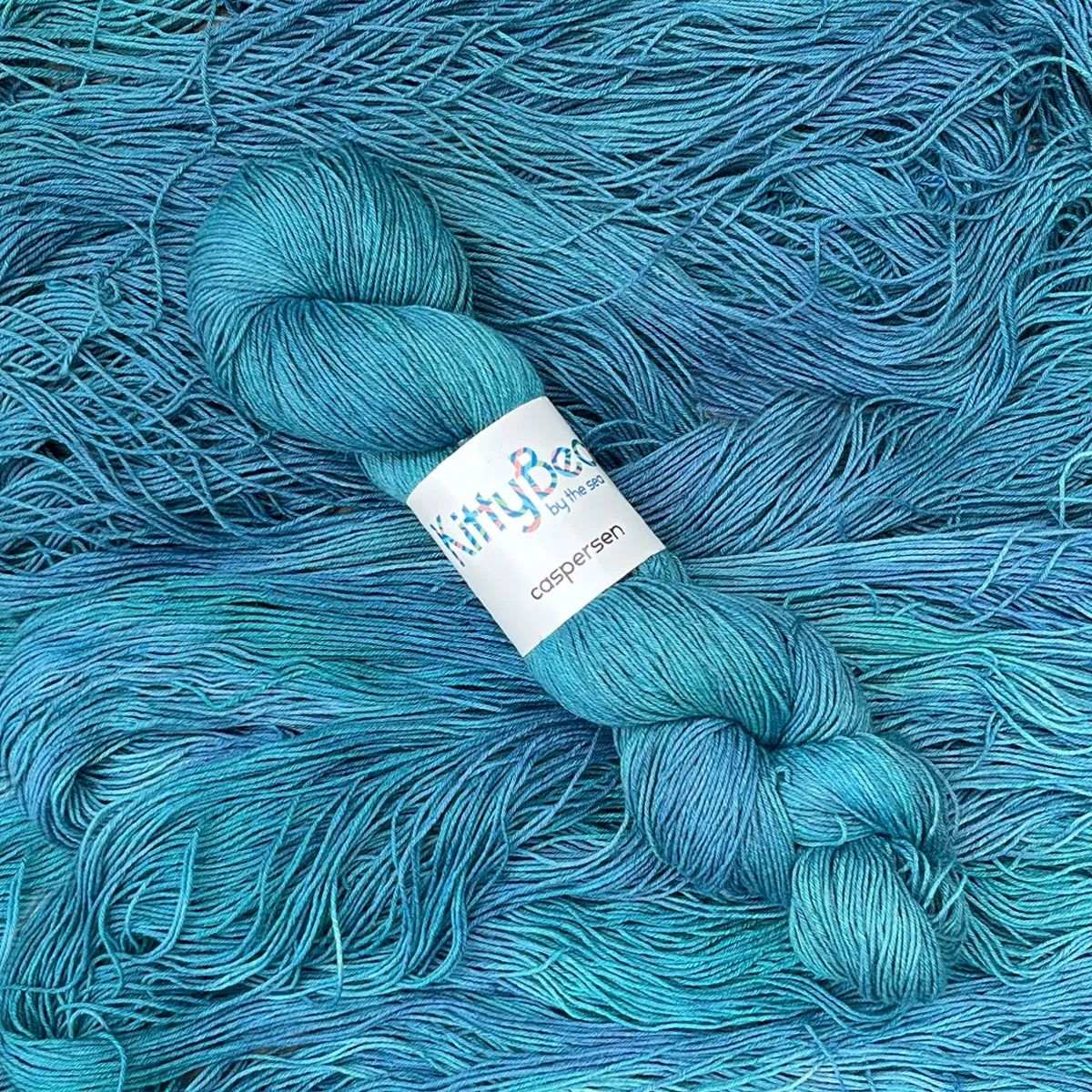 Caspersen: Organic Cotton Linen Yarn | Hand-Dyed Skeins | KittyBea by the Sea