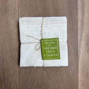 Celtic Natural Linen Union Tea Towel | Set of Two