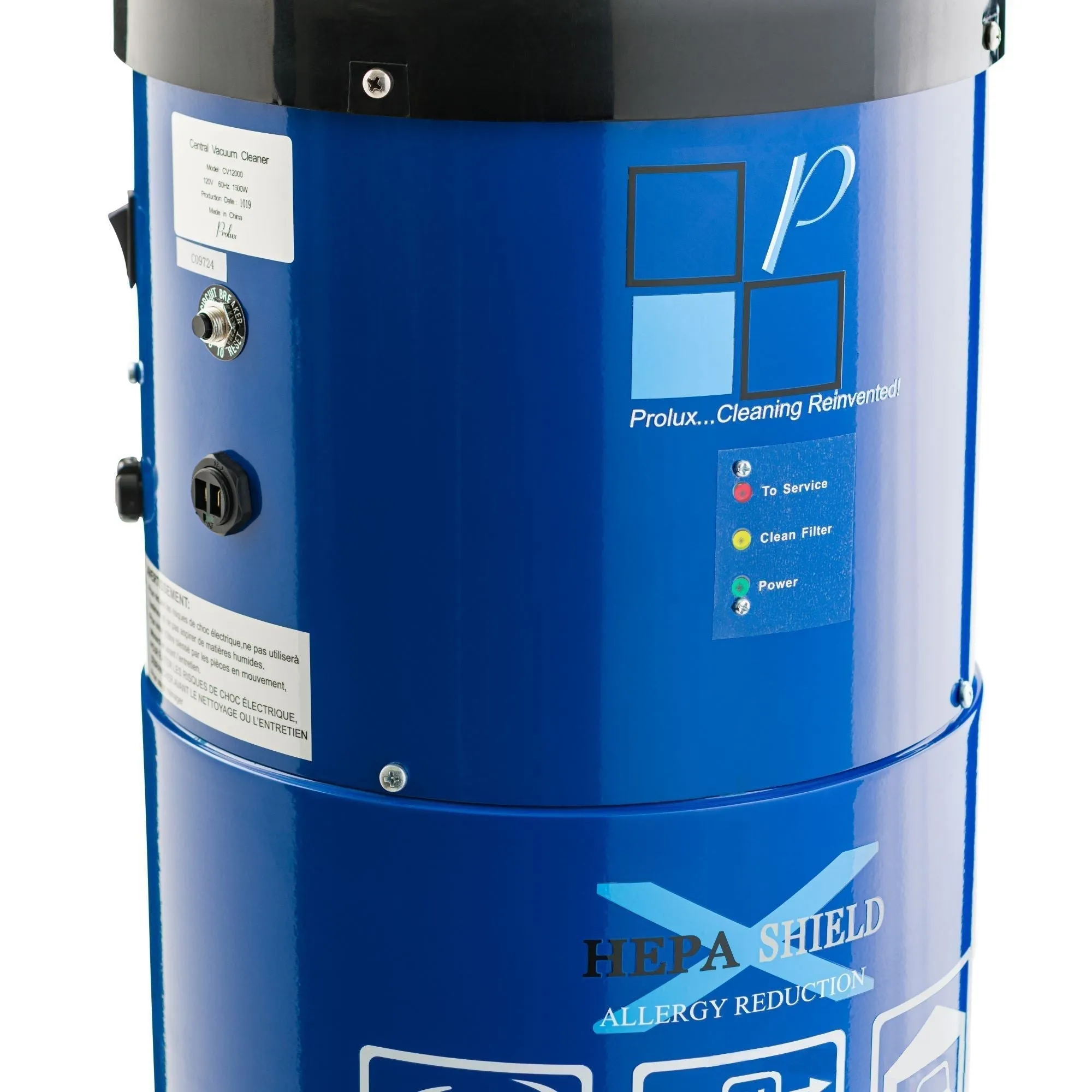 Central Vacuum Unit w/ Powerful 2 Speed Motor, Prolux Hose Kit, and 25 Year Warranty by Prolux