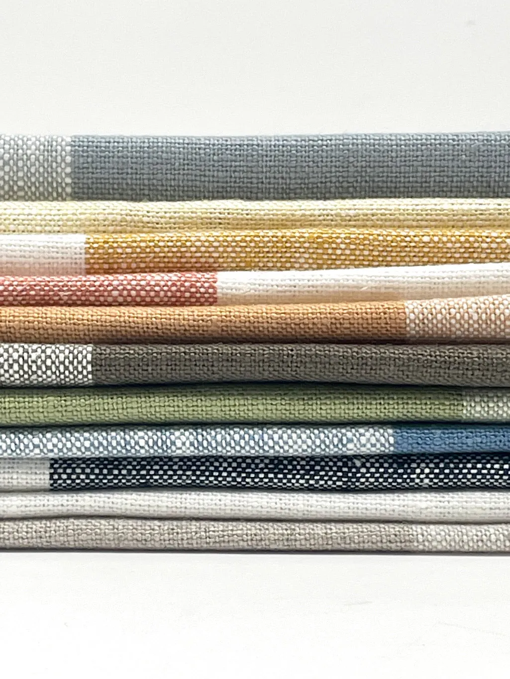 Checkered Multi Color 100% Linen Fabric By The Yard/CL1125