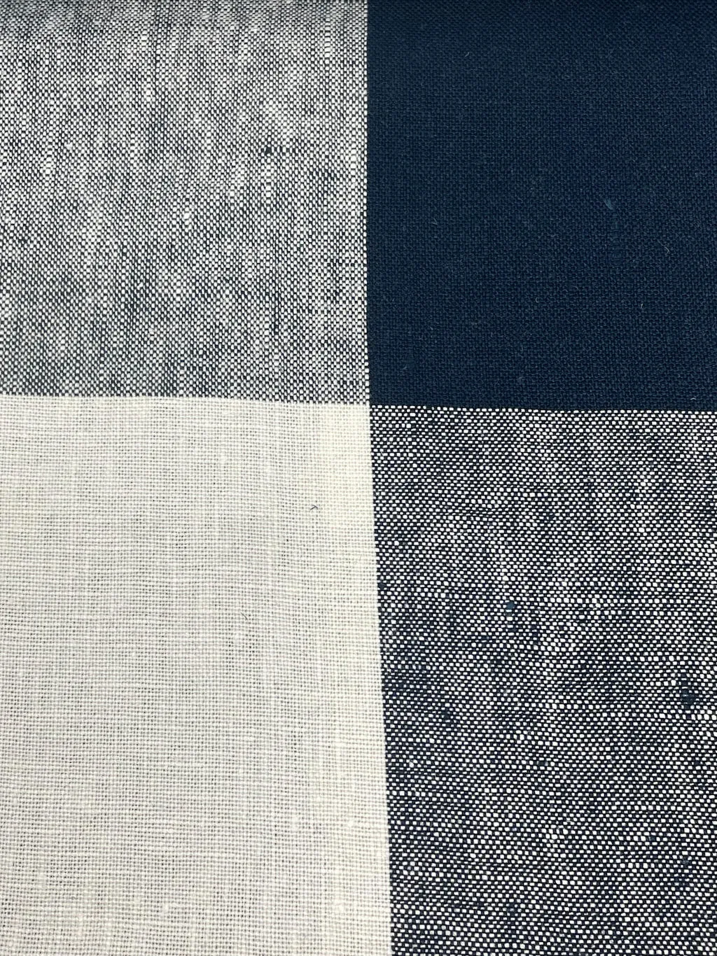 Checkered Multi Color 100% Linen Fabric By The Yard/CL1125