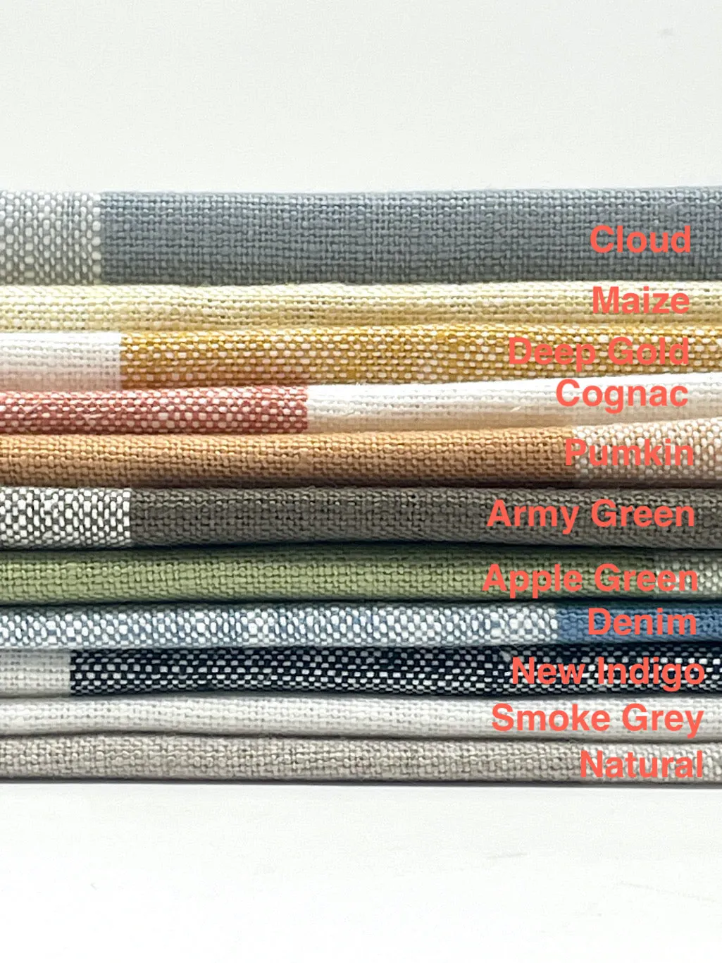 Checkered Multi Color 100% Linen Fabric By The Yard/CL1125