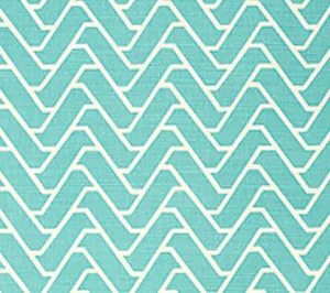 China Seas Fabric: Montego - Custom Turquoise on Tinted Belgian Linen / Cotton