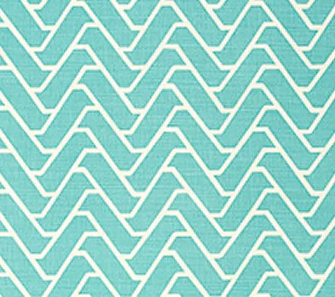 China Seas Fabric: Montego - Custom Turquoise on Tinted Belgian Linen / Cotton