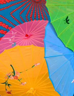 Chinese hand painted parasols