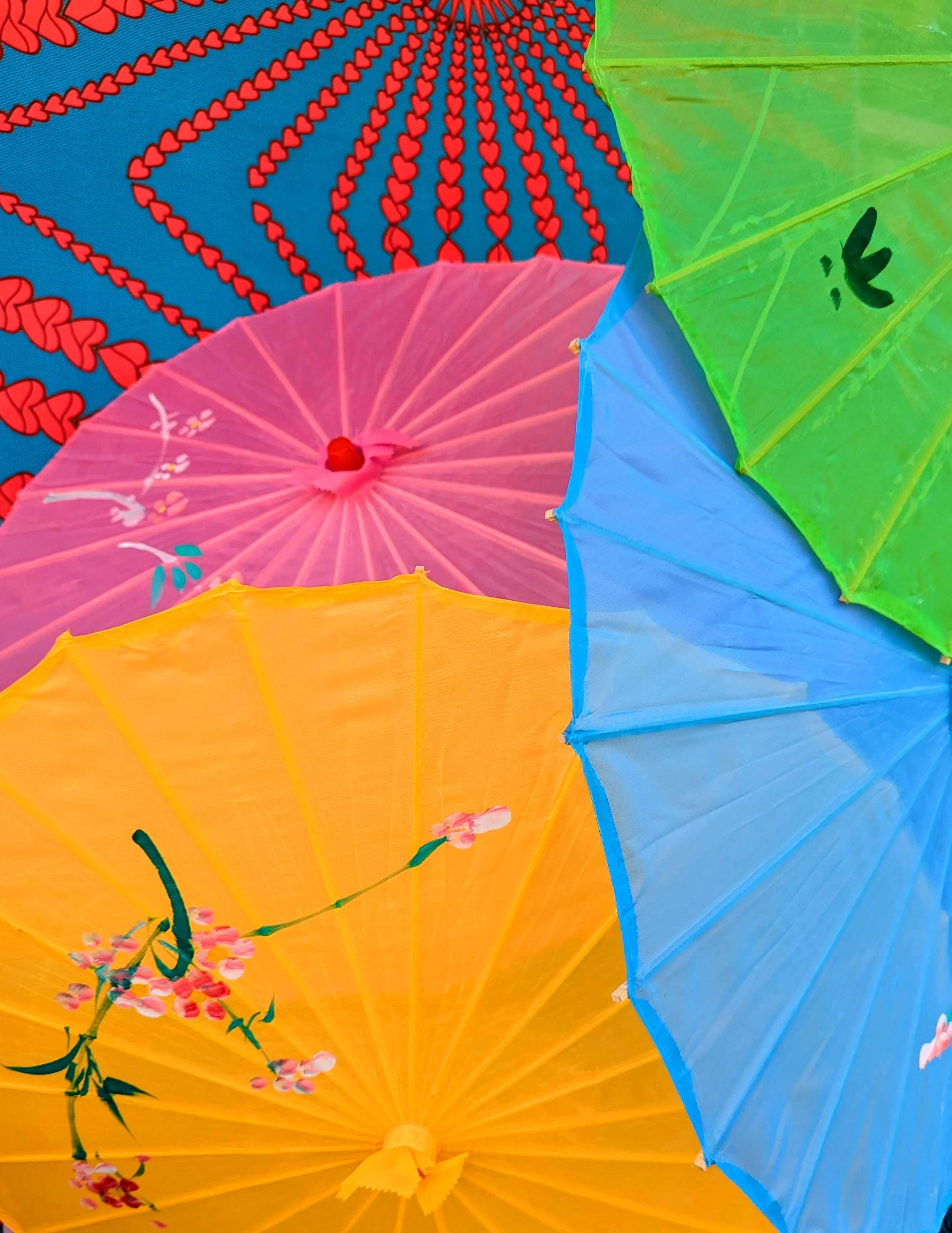 Chinese hand painted parasols