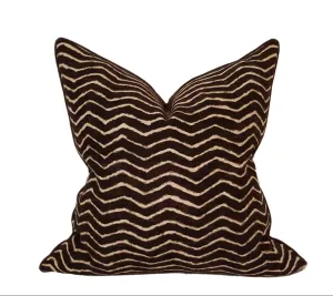 Chocolate Herringbone Pillow