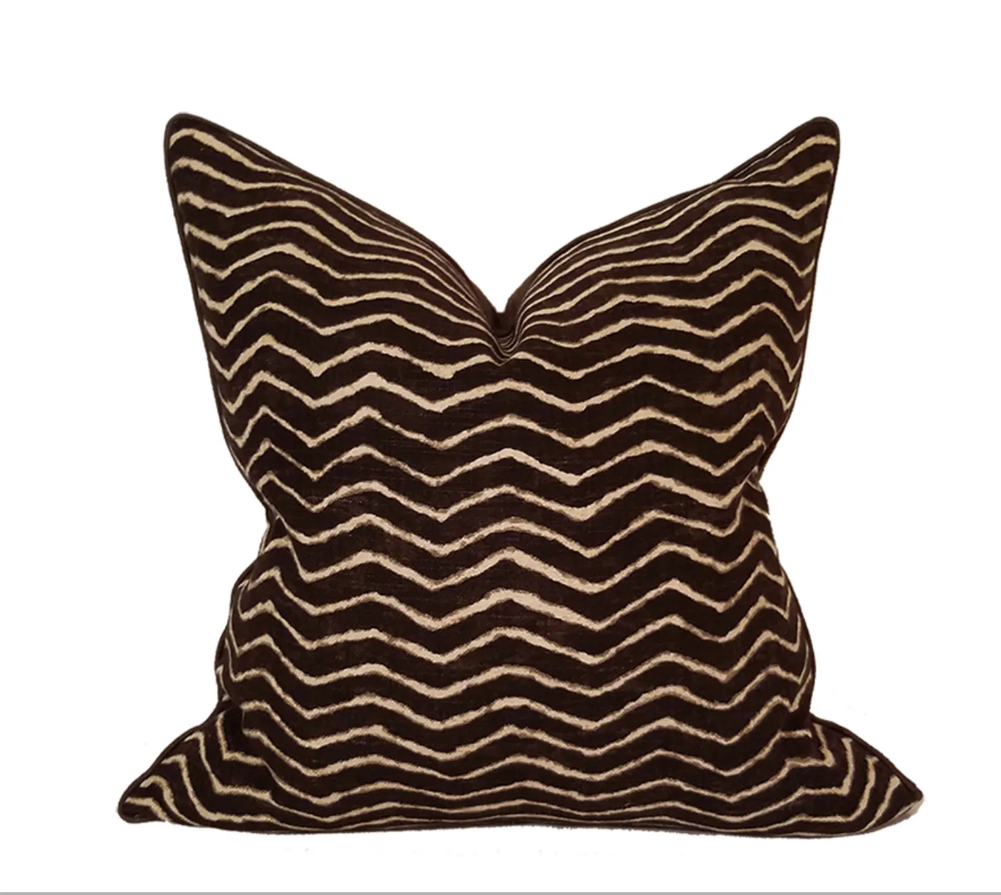 Chocolate Herringbone Pillow