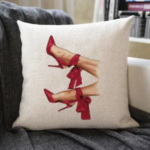 Christmas Themed Linen Pillowcase