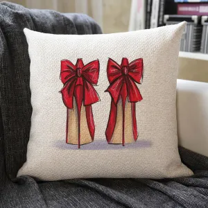 Christmas Themed Linen Pillowcase
