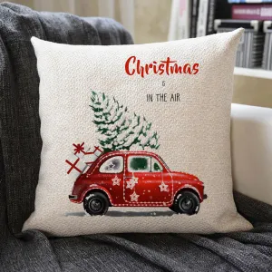 Christmas Themed Linen Pillowcase