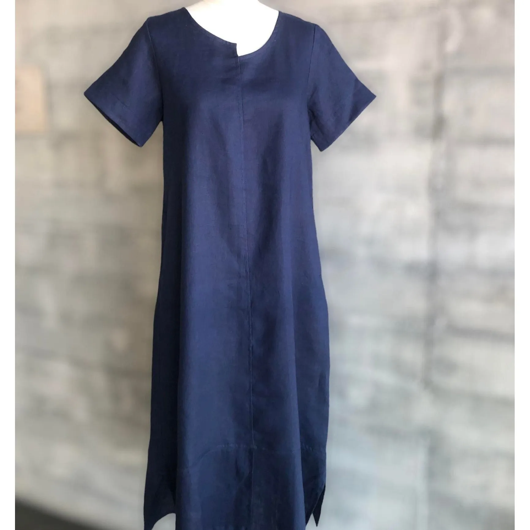 Cinabelle Linen Dress in Navy