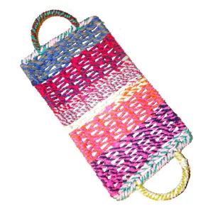 Colored Jute Shallow Tray - Small