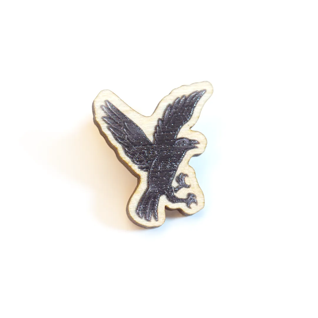 Corvidae | Wooden Pin