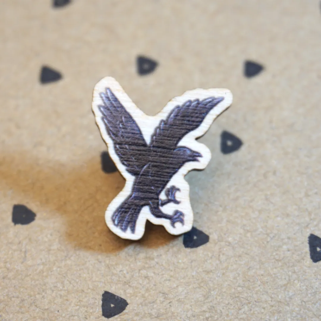 Corvidae | Wooden Pin