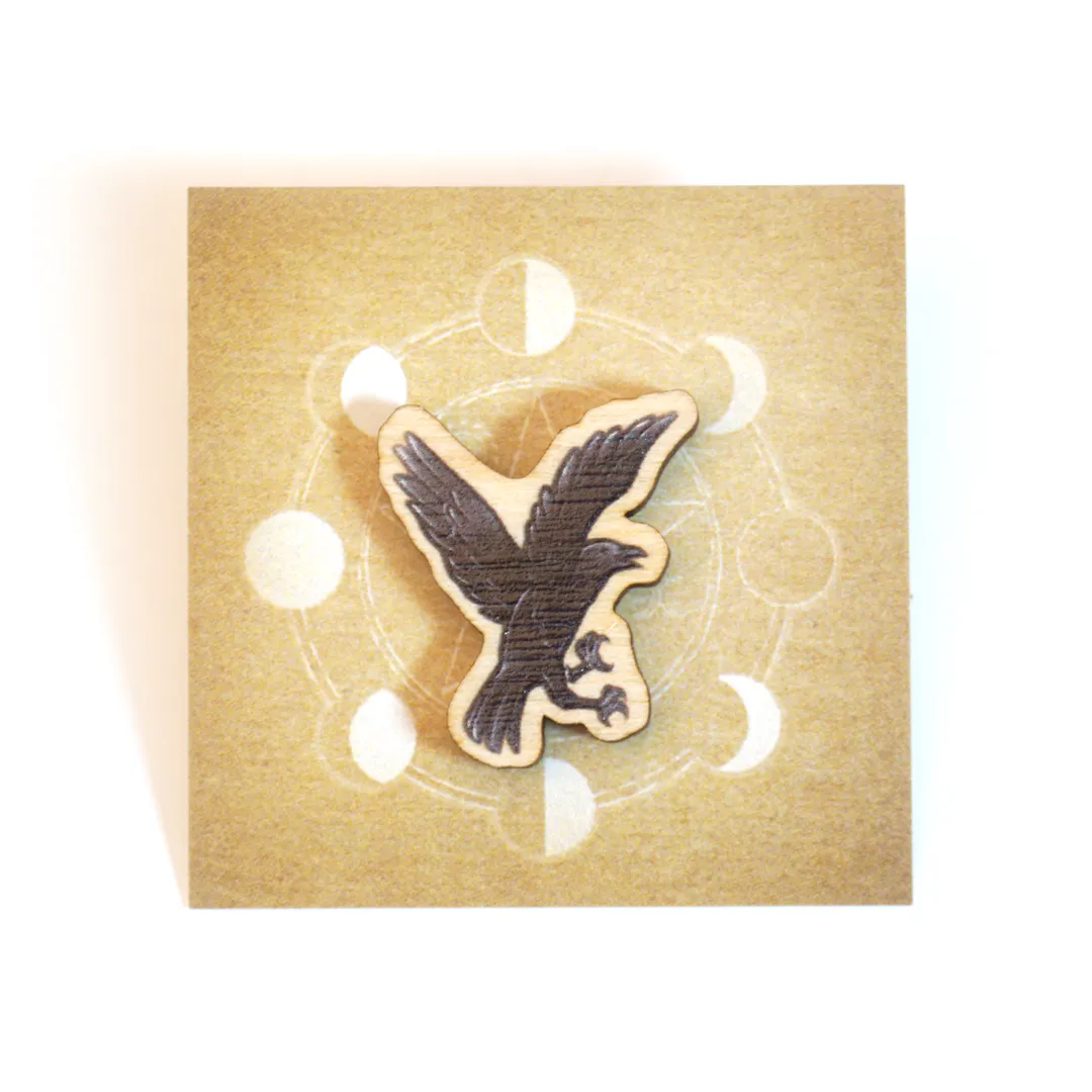 Corvidae | Wooden Pin