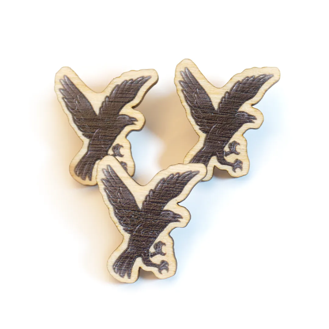 Corvidae | Wooden Pin
