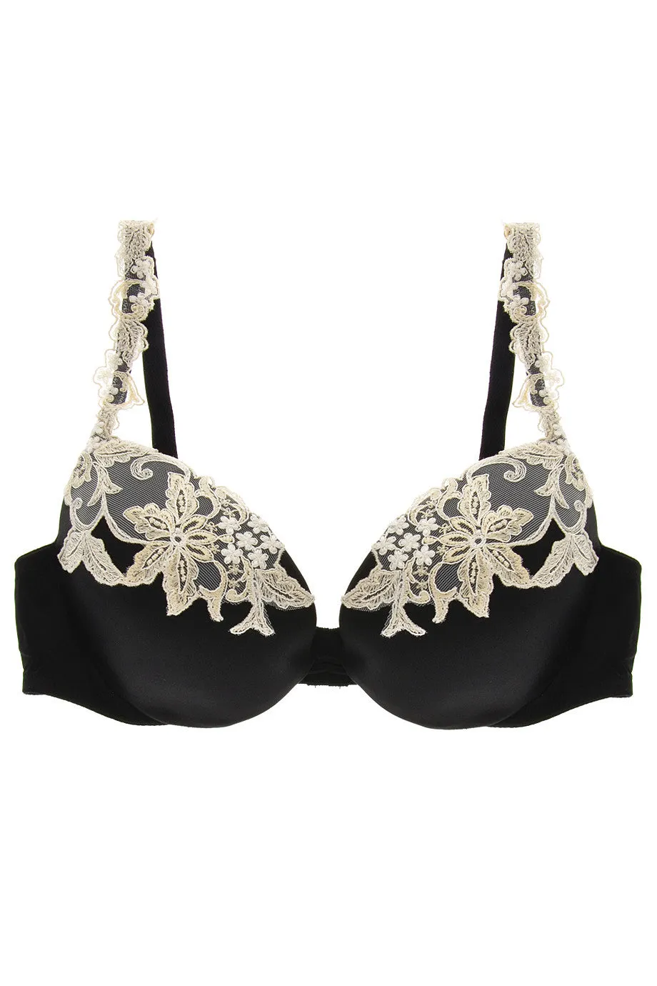 COTTON CLUB SATIN White Lace Bra