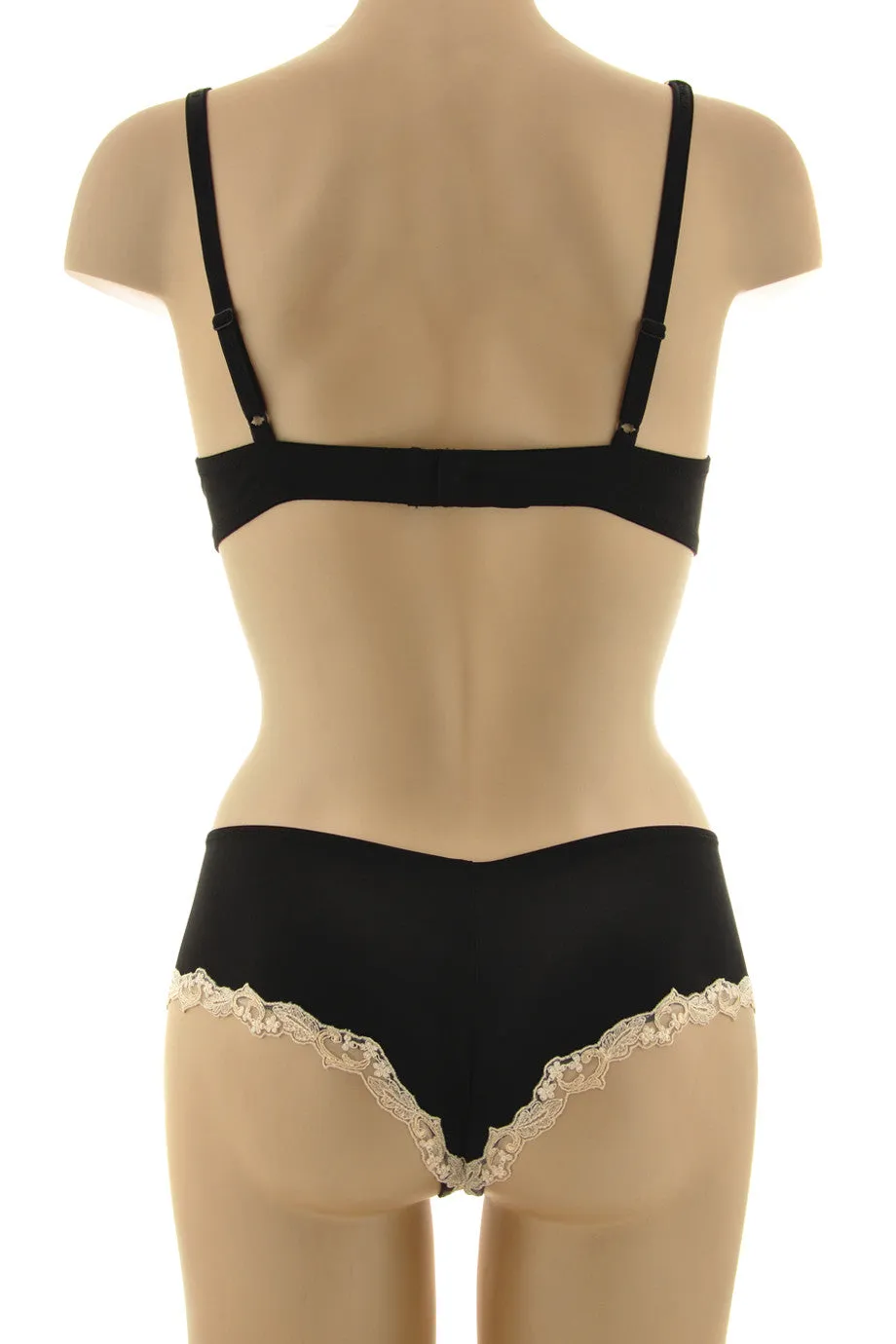 COTTON CLUB SATIN White Lace Bra