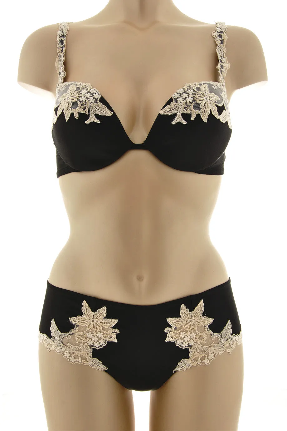 COTTON CLUB SATIN White Lace Bra