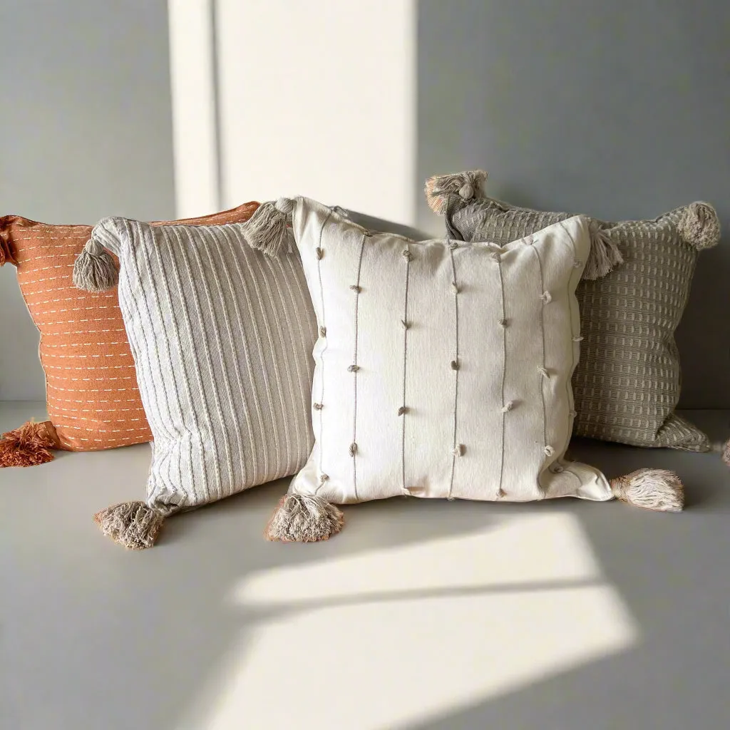 Cotton Tassel Pillow № 3