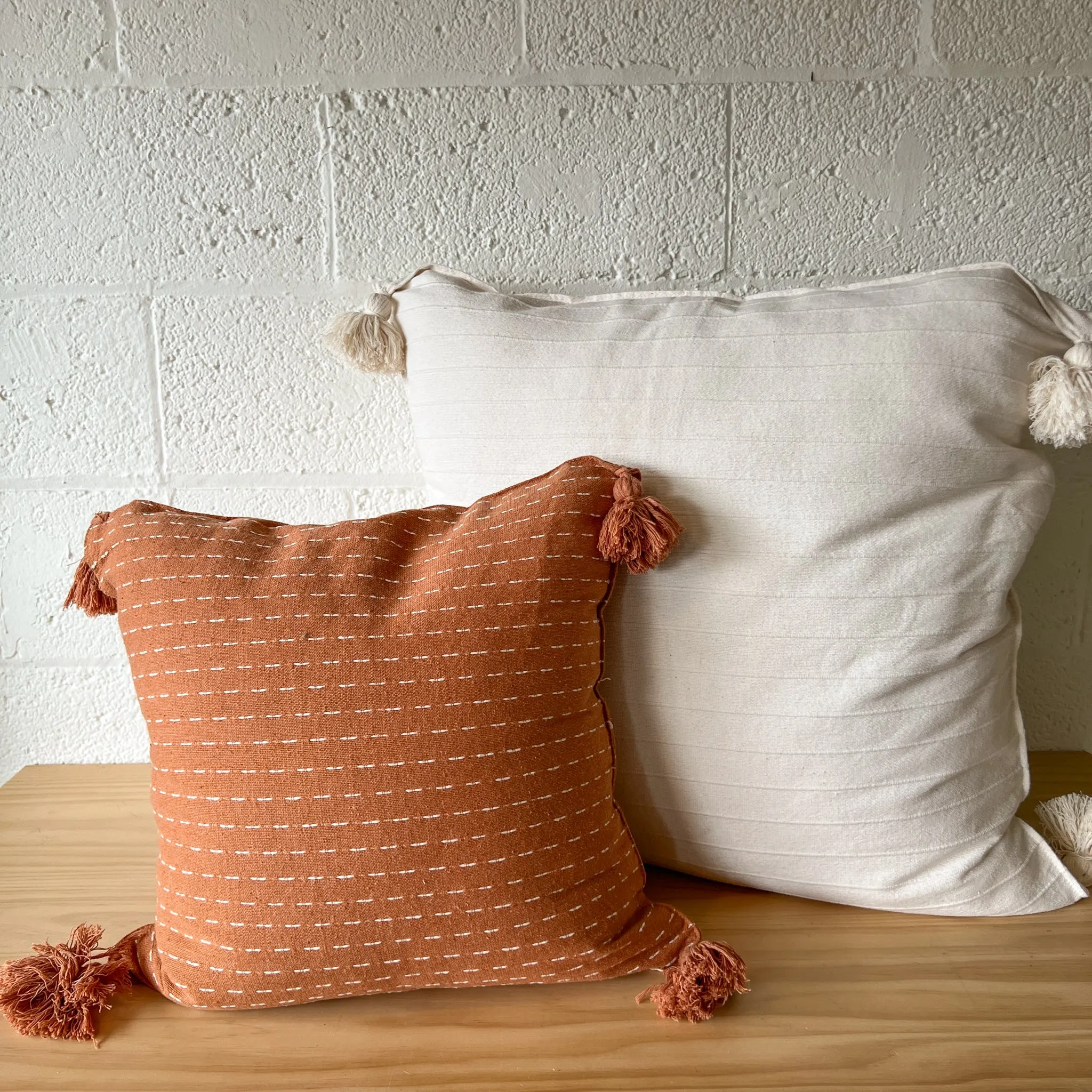 Cotton Tassel Pillow № 3