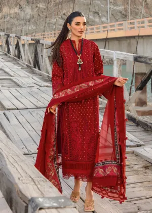CRIMSON LAWN 2024 | Dancing Paisleys - Ruby
