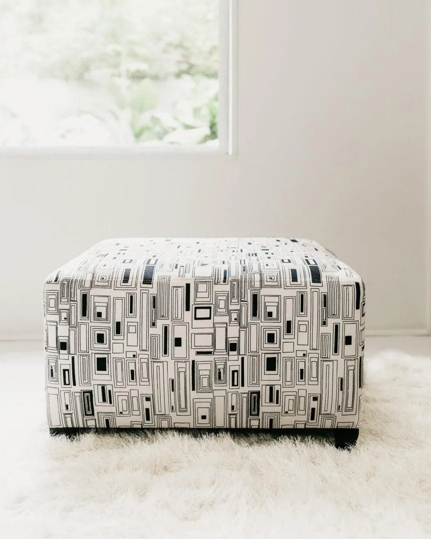 Cristianitos in Clairvoyant Large Ottoman 25" x 27" x 15"