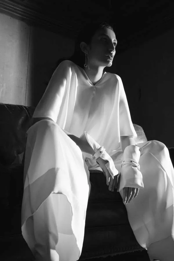 Cuin   I    Tie Up Jumpsuit  100% Silk Satin