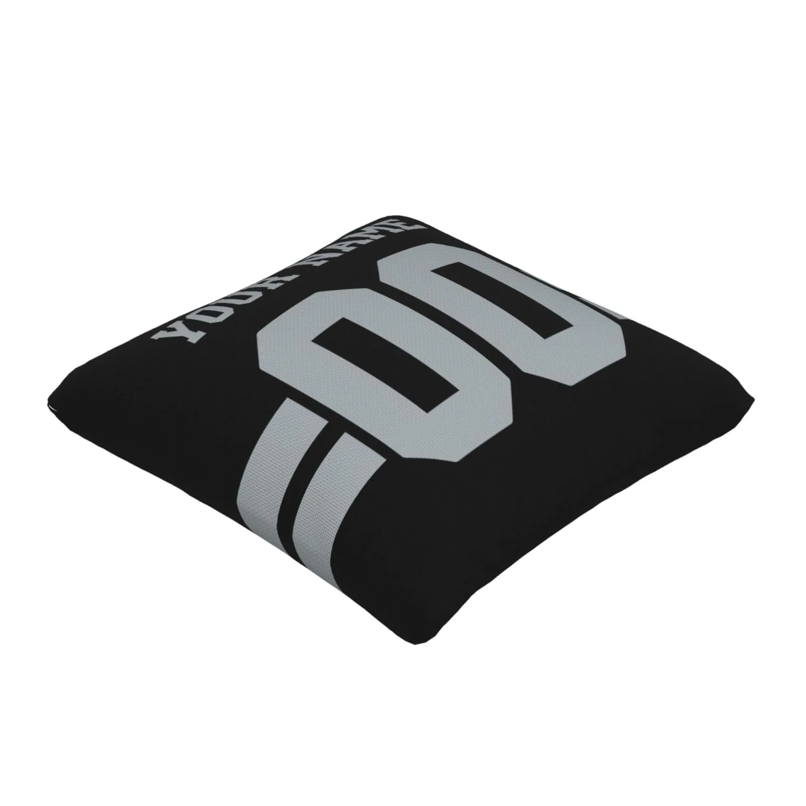 Custom Black Las Vegas Raiders Decorative Throw Pillow Case - Print Personalized Football Team Fans Name & Number Birthday Gift