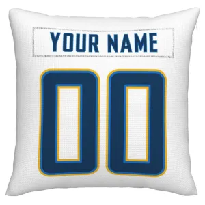Custom LA.Chargers Pillow Decorative Throw Pillow Case - Print Personalized Football Team Fans Name & Number Birthday Gift Football Pillows