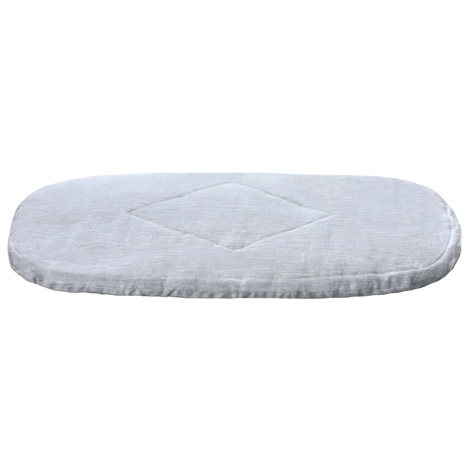 Custom Sized Oval Organic Flax Baby Mattress for Bassinet & Moses Baskets