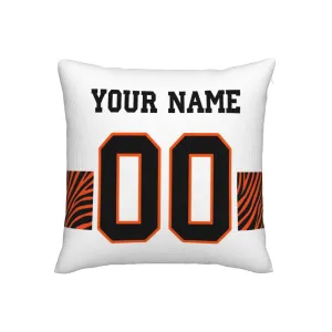 Customized Cincinnati Bengals Football Team Decorative Throw Pillow Case Print Personalized Football Style Fans Letters & Number Pillowcase Birthday Gift
