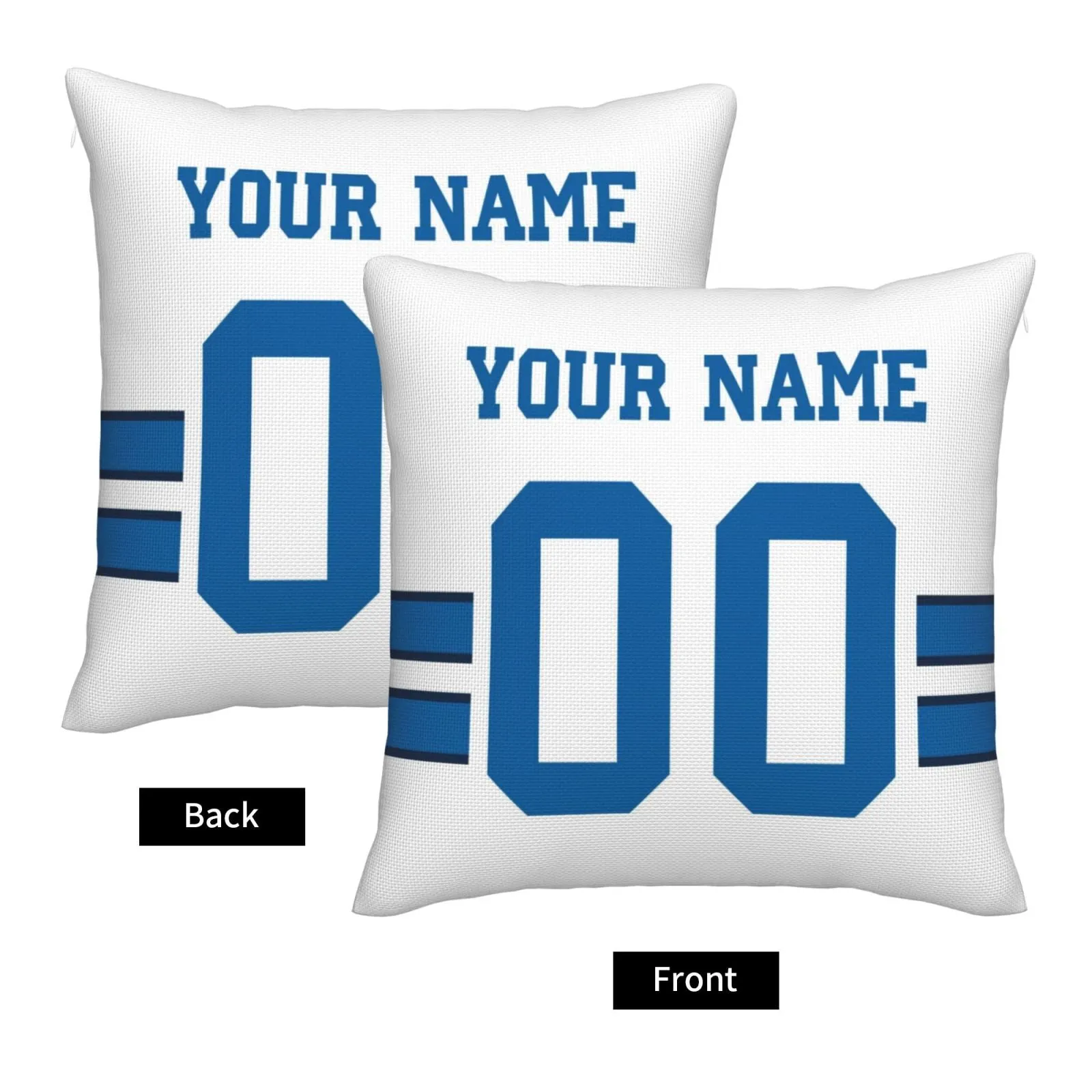 Customized Dallas Cowboys Football Team Decorative Throw Pillow Case Print Personalized Football Style Fans Letters & Number White Pillowcase Birthday Gift
