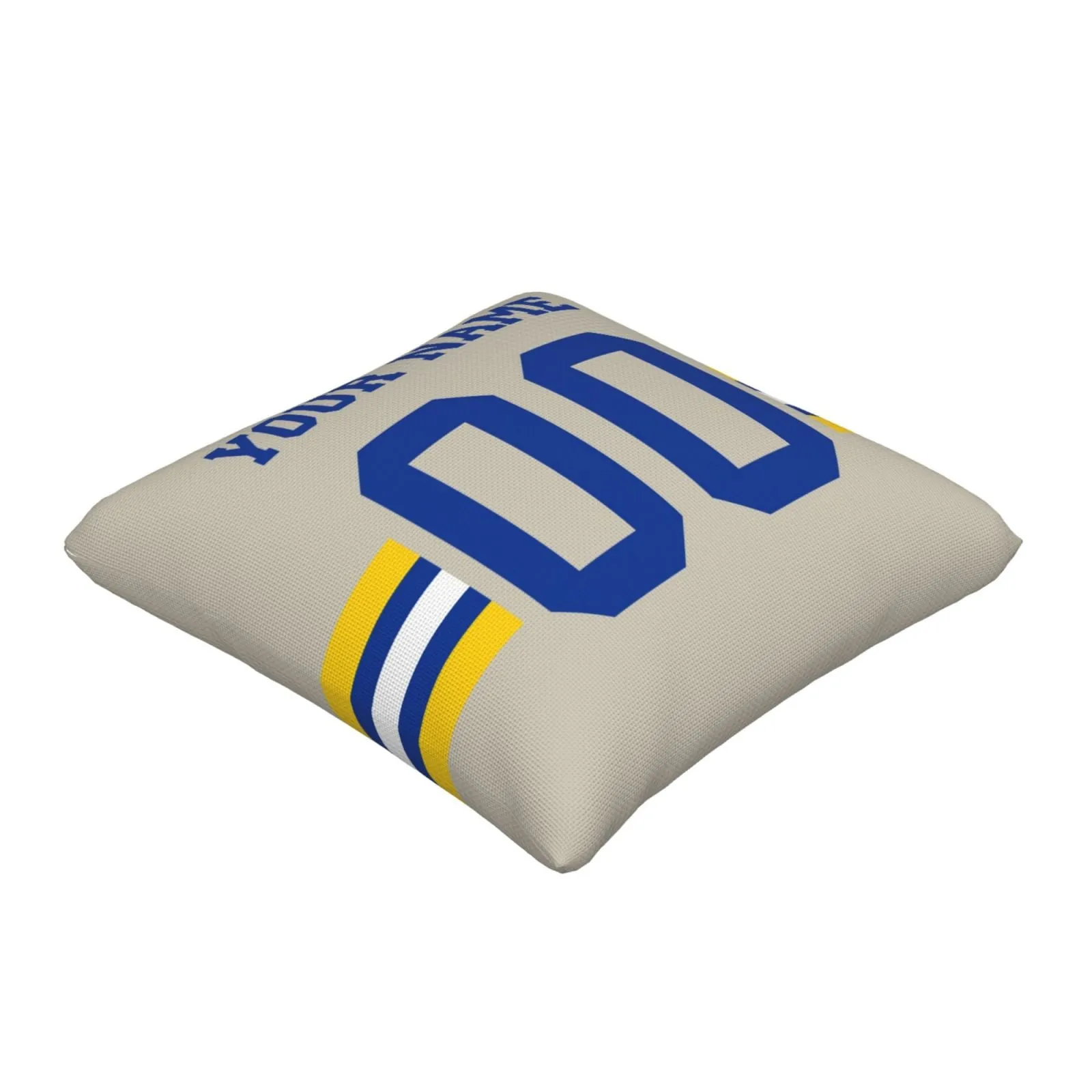 Customized Los Angeles Rams Football Team Decorative Throw Pillow Case Print Personalized Football Style Fans Letters & Number Cream Pillowcase Birthday Gifts