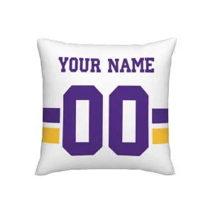 Customized Minnesota Vikings Football Team Decorative Throw Pillow Case Print Personalized Football Style Fans Letters & Number White Pillowcase Birthday Gift