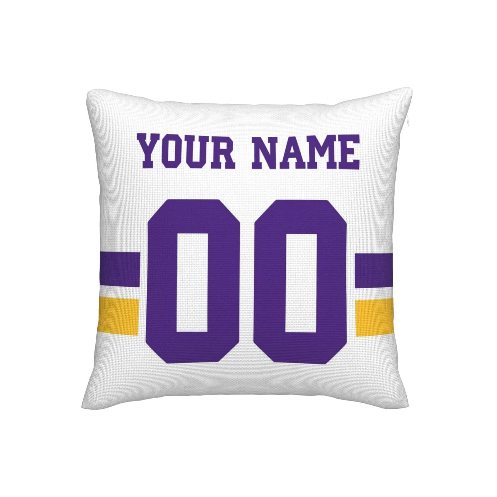 Customized Minnesota Vikings Football Team Decorative Throw Pillow Case Print Personalized Football Style Fans Letters & Number White Pillowcase Birthday Gift