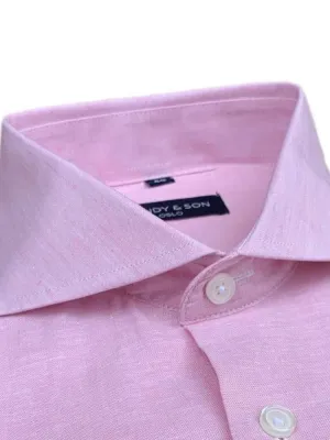 Cutaway Pink Linen Shirt