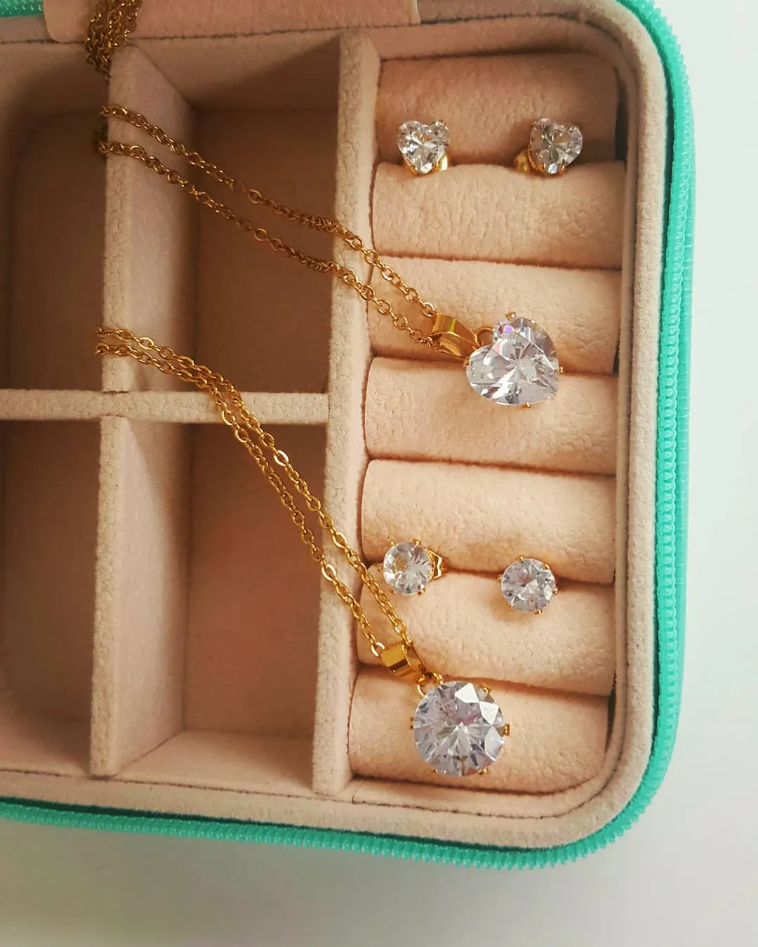 CZ Jewelry Set- Stainless Steel