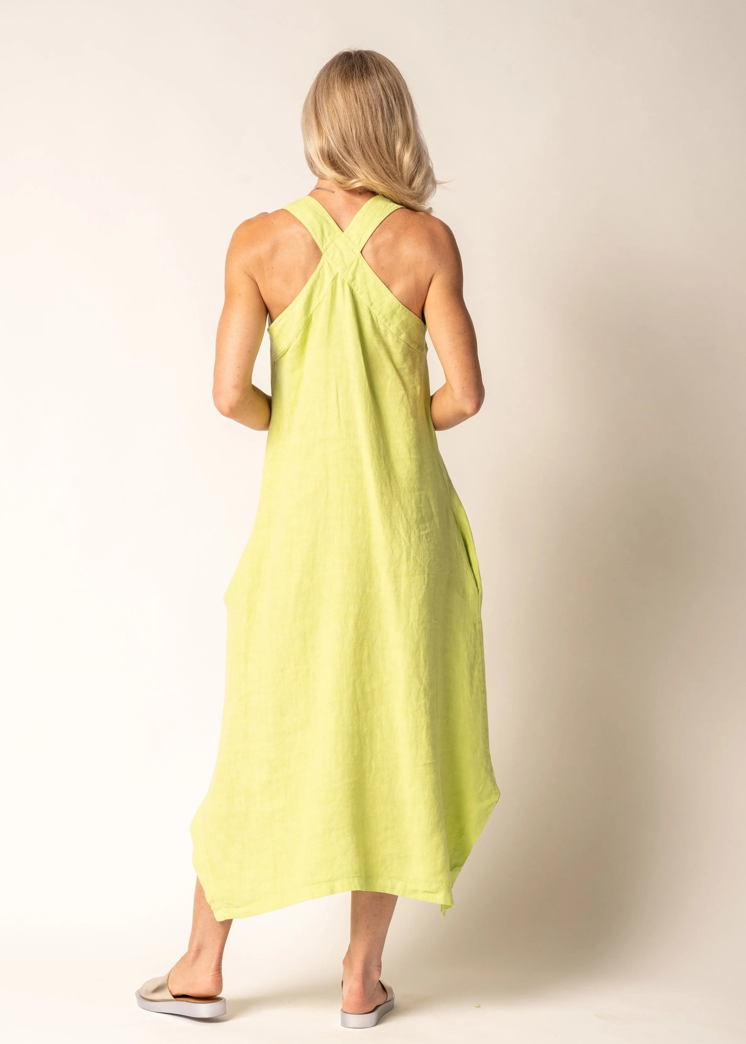 Dahlia Dress in Lime Splice