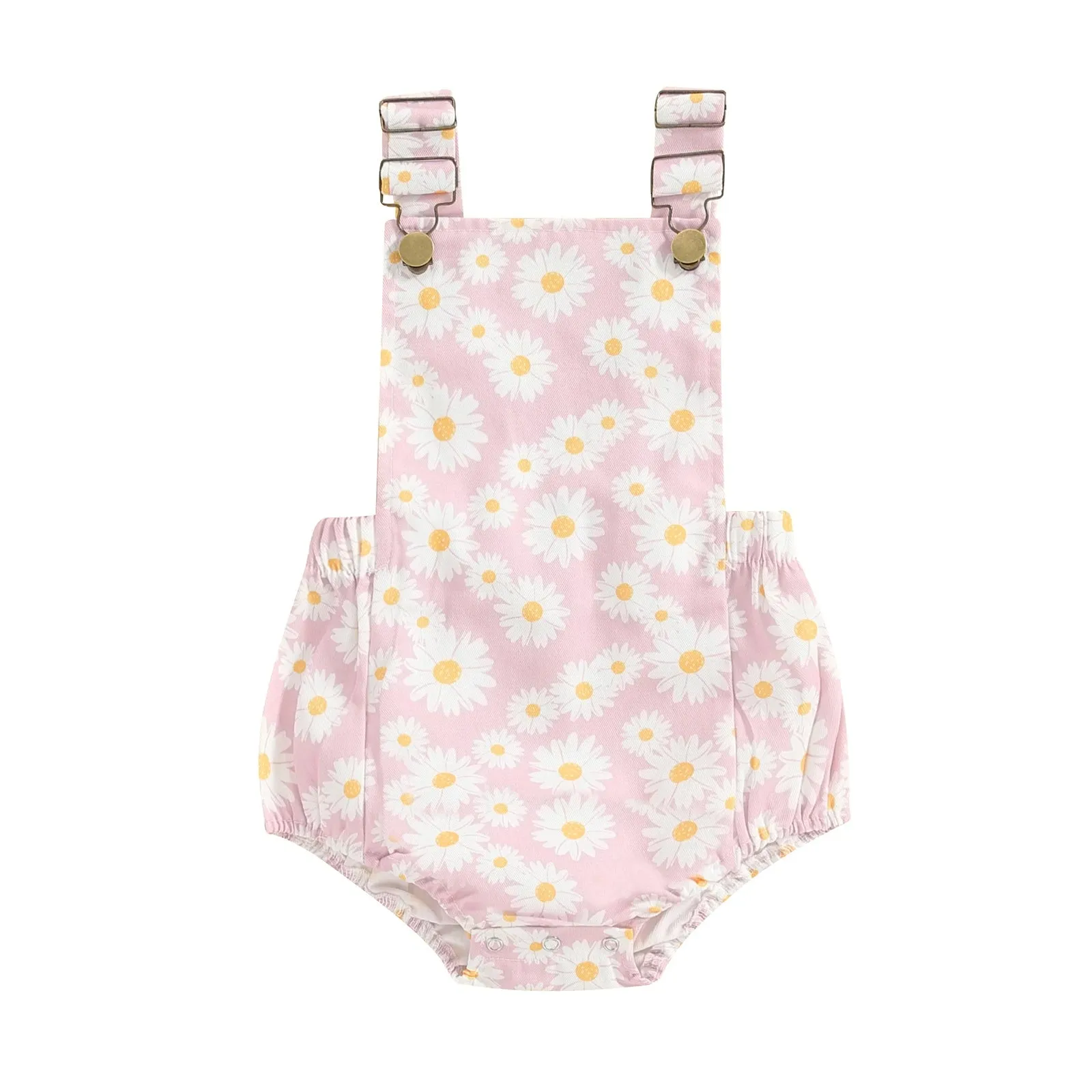 Daisy Print Suspender Romper
