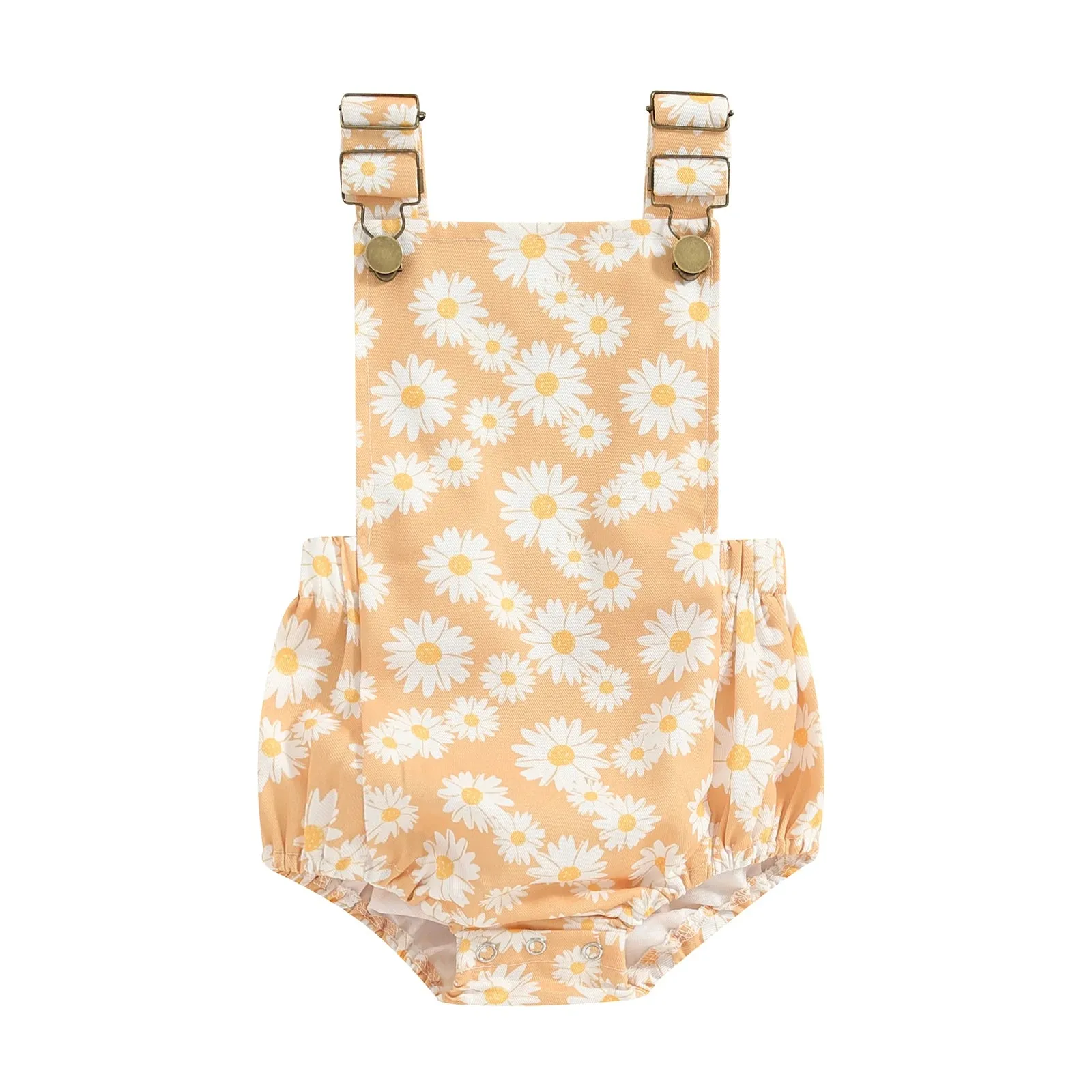Daisy Print Suspender Romper