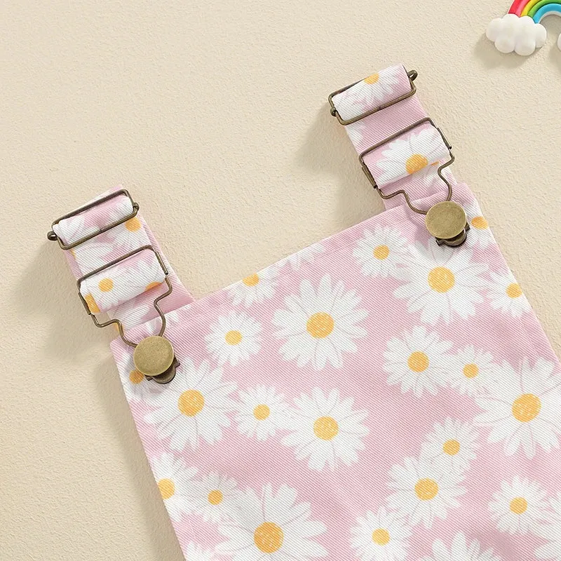 Daisy Print Suspender Romper