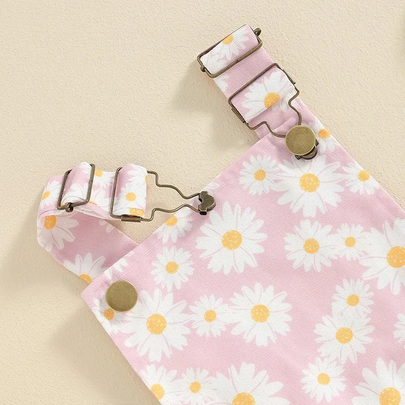 Daisy Print Suspender Romper