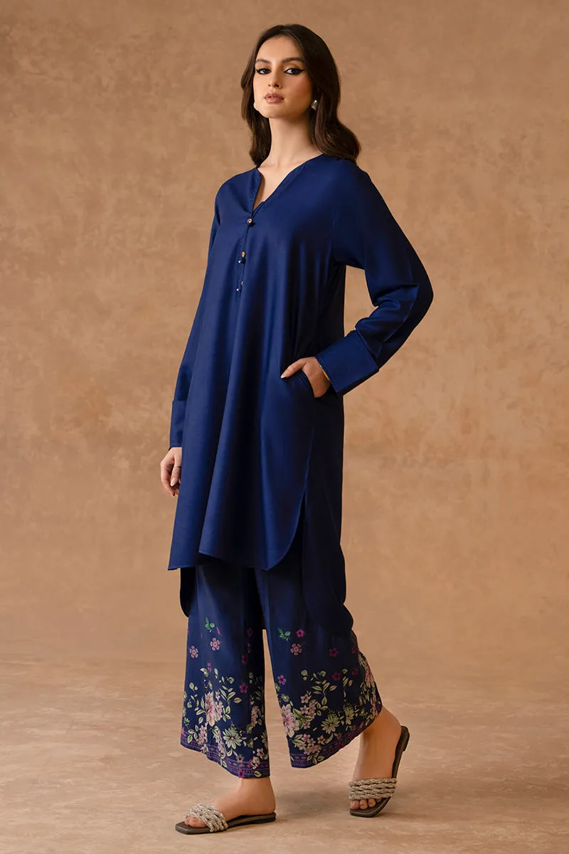 DARK SAPPHIRE-2 PIECE LINEN DYED SUIT