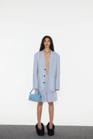DARTED TAILORED JACKET - PALE BLUE