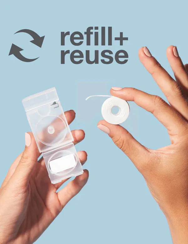 Davids Expanding Dental Floss - Refill x 2 / Mint / 60m