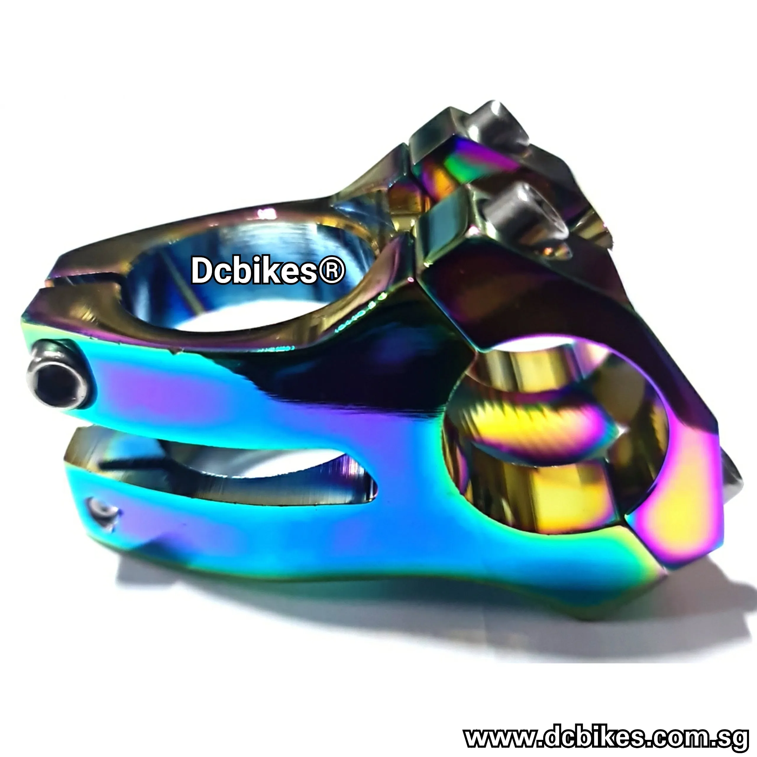 Dcbikes® Oil Slick Anodized Rainbow 1-1/8 MTB Road Stem 25.4mm